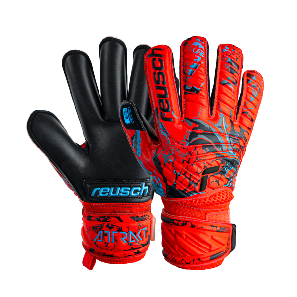 Reusch Attrakt Silver Roll Finger Junior 5372217 3333 black red 1